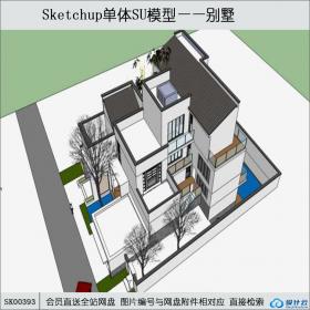 SK00393中式别墅su模型