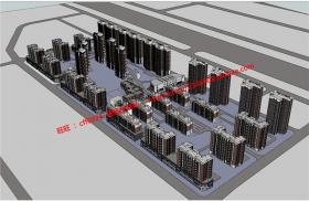 NO01094居住区小区规划设计图纸方案总图cad+su模型