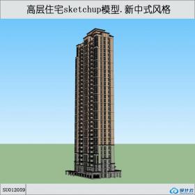 SU012059住宅，东方新古典风格，33层