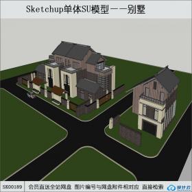 SK00198中式别墅su模型