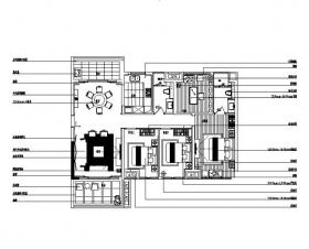 [广东]新中式样板房设计CAD施工图（含实景图和效果图）