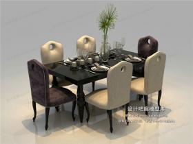 欧式餐桌3Dmax模型 (54)