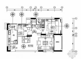 [广东]佛山某高档小区F3户型二居室装修图