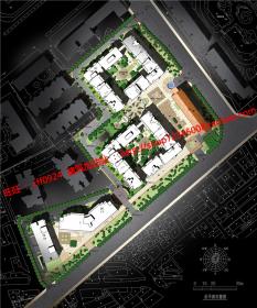 NO01195小型居住区小区生活区规划cad总图设计彩色平面
