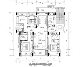 矩阵纵横深圳前海时代130平样板房施工图