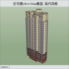 SU06919住宅楼，现代风格，23层