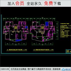 CAD04169 弧形住宅楼施工图CAD