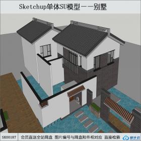 SK00187中式独栋别墅su模型