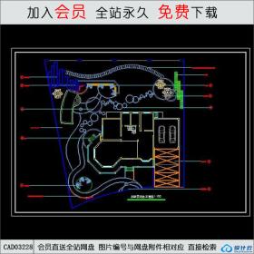 小型别墅庭院设计CAD.