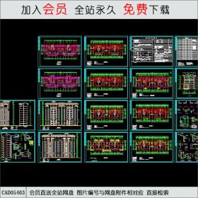 CAD05463南郡明珠小高层住宅建筑施工图.dwgCAD