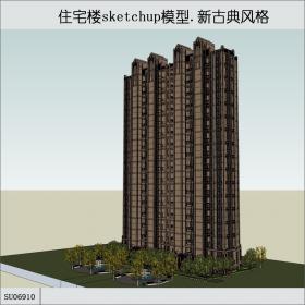 SU06910住宅楼，西方新古典，33层