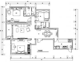 [江苏]现代奢华三居室公寓设计施工图（附效果图）