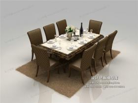 欧式餐桌3Dmax模型 (43)