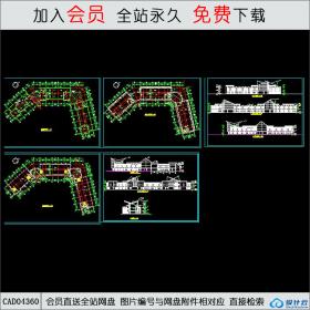 CAD04360 某会所平立面建筑图CAD