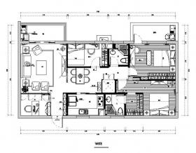 融侨二季三居室住宅设计施工图（附效果图）