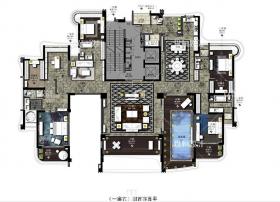YH01875复古家居样板间深化设计 古典住宅空间CAD施工图+方案