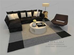 现代风格沙发组合3Dmax模型 (13)