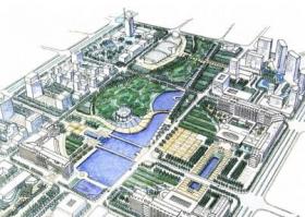 [诸暨市]某行政中心区域概念规划方案及文本（A0、A3）