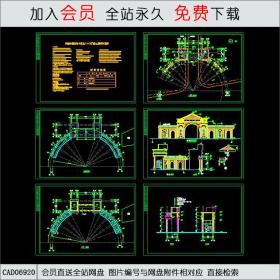 住宅小区大门图纸CAD