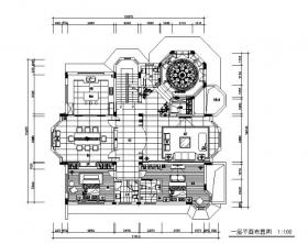 中式风格别墅设计施工图（含效果图）