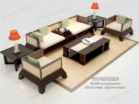 中式风格沙发组合3Dmax模型 (22)