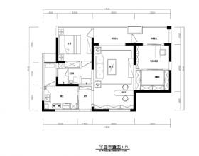 现代风格两居室住宅装修施工图+效果图
