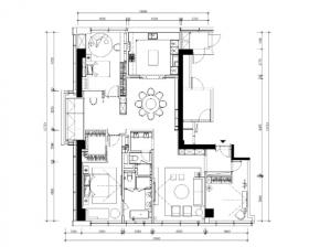 [浙江]-现代轻奢住宅样板间施工图+效果图