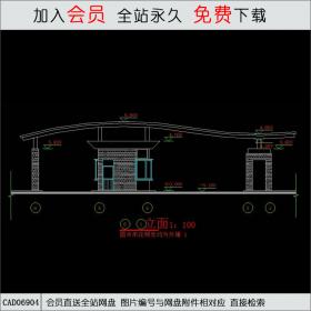 现代大门 CAD