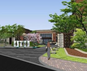 [江苏]新中式风格示范住宅区景观概念方案
