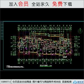 CAD03711 秀枫山庄18栋小高层设计施工图CAD