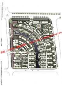 NO01188cad总图设计小区规划居住区生活区彩色总平面图