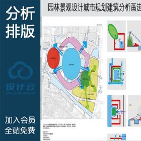 YH00034园林景观设计城市规划建筑分析画法技巧参考图 分析...