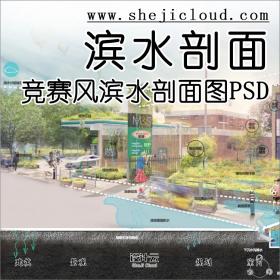 【第56期】竞赛风滨水剖面图合集PSD源文件