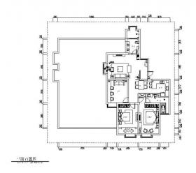 [安徽]亳州现代风格样板房设计CAD施工图（含效果图）