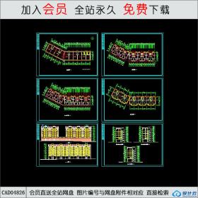 CAD04826某商住楼平立剖面图 CAD