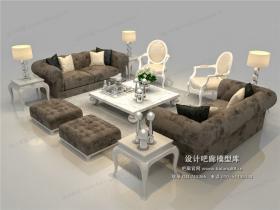 欧式风格沙发组合3Dmax模型 (71)