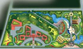 某镇政府庭院景观规划设计平面图