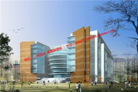 NO01013安徽财贸学院高校图书馆整套cad及效果图设计说明