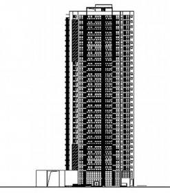 [南充市]某城市核心区高层住宅小区1号楼建筑施工图(含节...