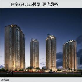 SU06516住宅，现代主义风格，1-30层