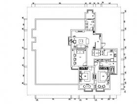 [安徽]现代简约平层三居室住宅设计施工图（附效果图）