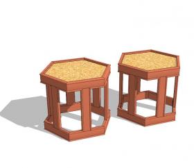中式家具SU模型 (18) 凳子