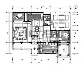 [江苏]中式风格别墅设计CAD施工图（含效果图）