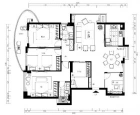 150平现代四居室全套施工图设计及大样图（附效果图）