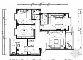 [毕业设计]地中海风格三室两厅室内装修图（含效果模型）