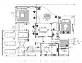 阳光花园现代风格别墅样板房施工图+实景图