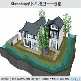 SK00174中式别墅su模型