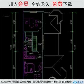 CAD03009精致平面别墅户型CAD