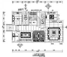 某新中式三层别墅室内装修图（含效果）