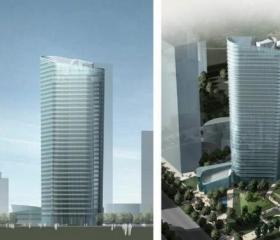 [上海]某三十二层办公楼方案设计文本（168米）